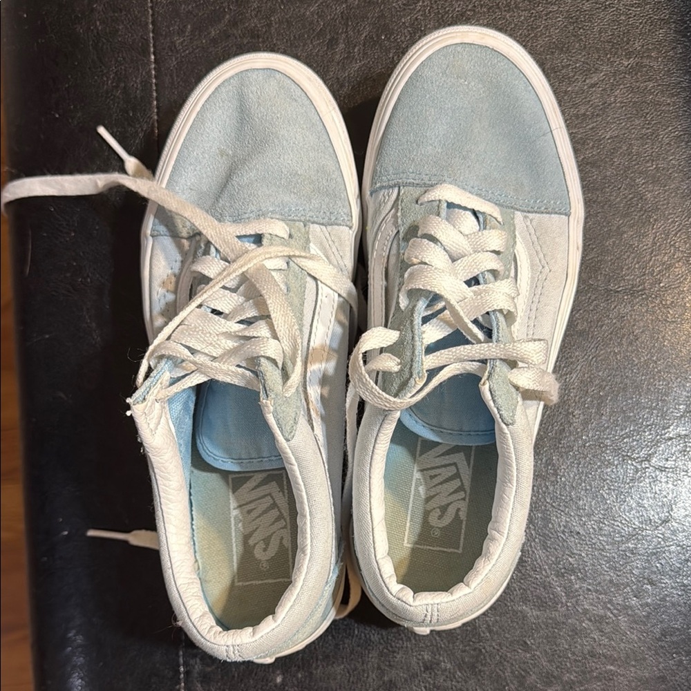 Vans Light Blue and White Sneakers